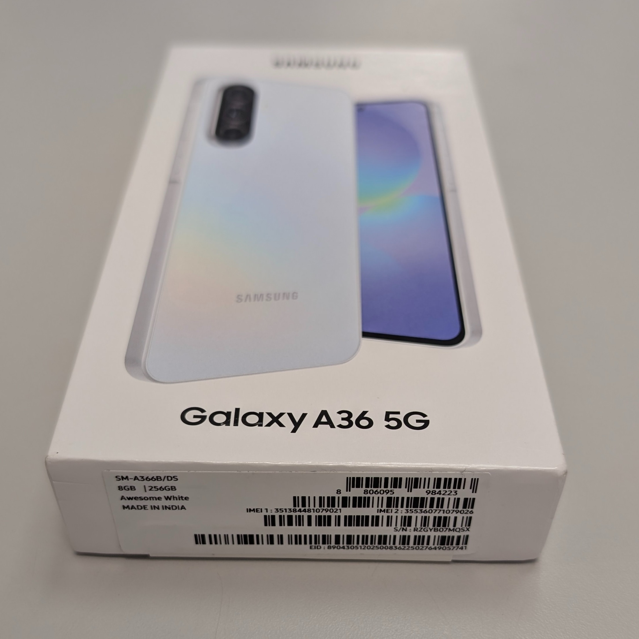 New Samsung Galaxy A36 5G Smartphone 256GB In Awesome White